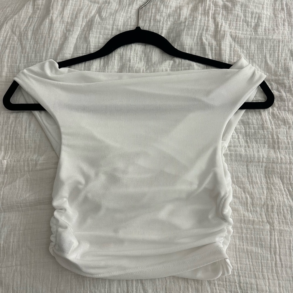 White off shoulder top